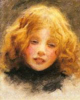 Elsley, Arthur John - Head study of a young girl